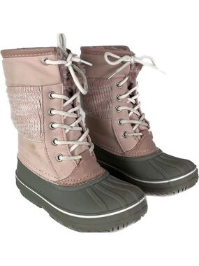 LONDON FOG PINK SPARKLY WARM LINED SNOWBOOTS